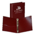 Sealed & Stitched Ring Binders w/ 1" Ring (Burgundy)